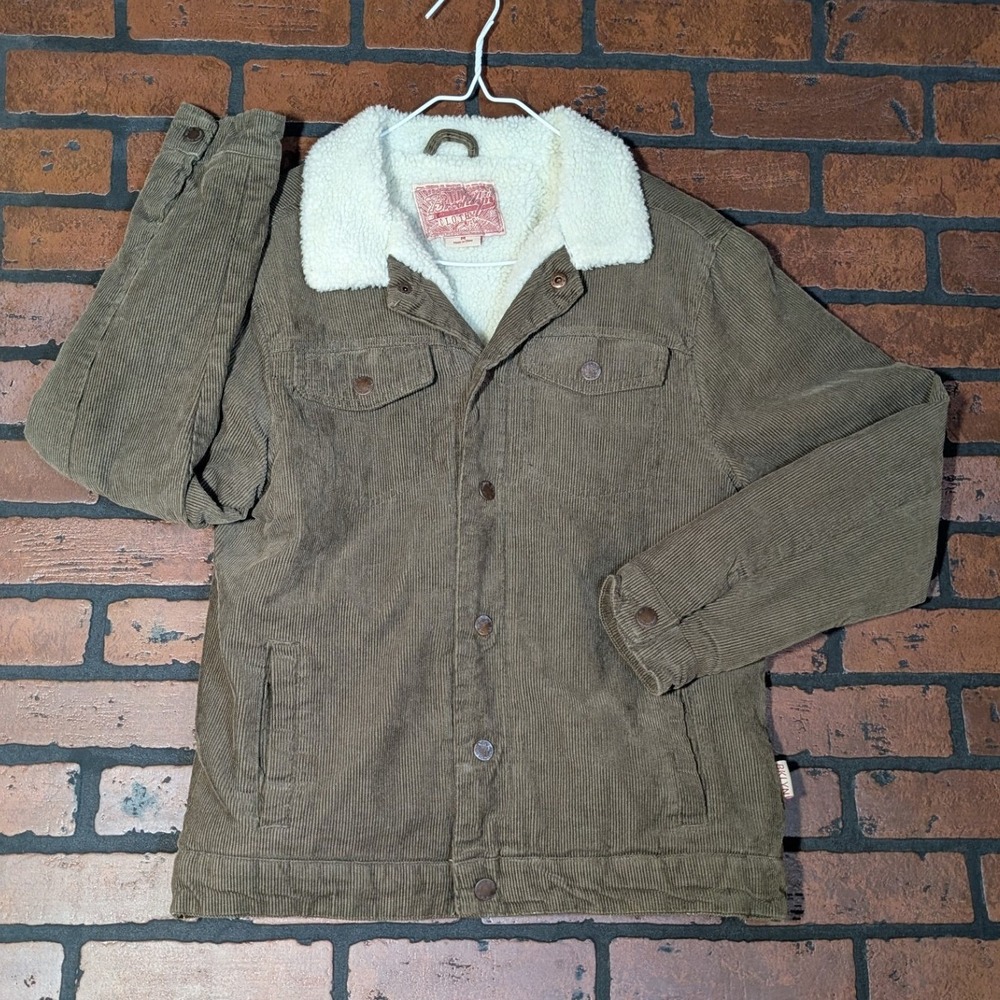 Brooklyn Cloth Sherpa Lined Corduroy Trucker Jacket Gilmore Girl Style Womens M
